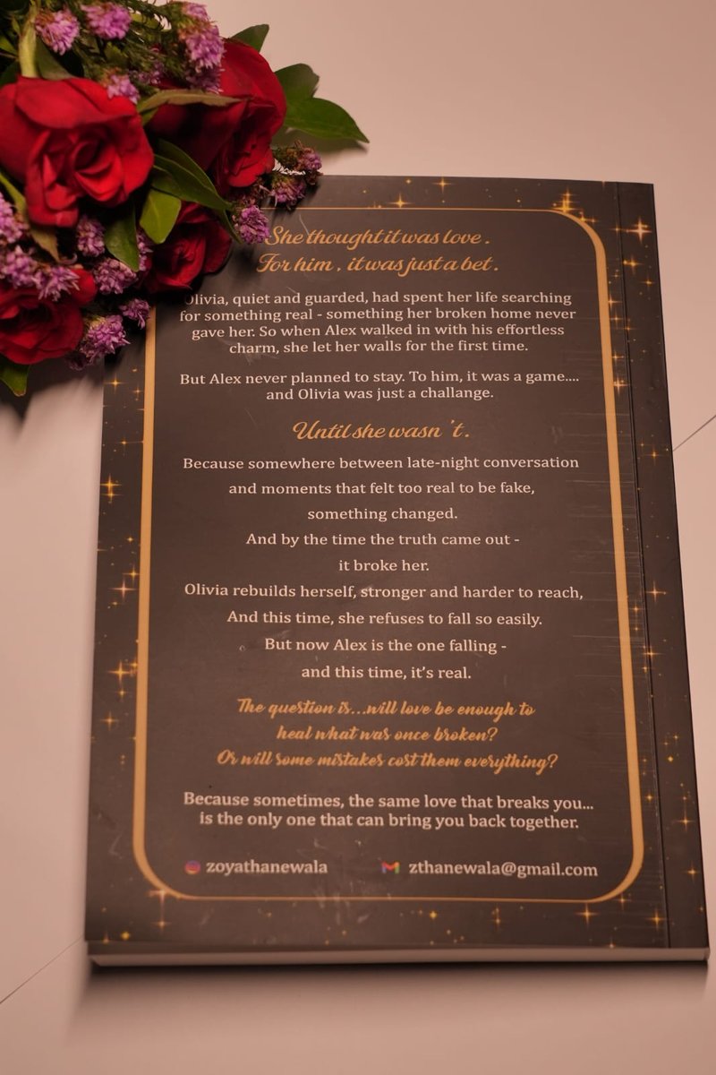 Stars Around My Scars back cover with roses